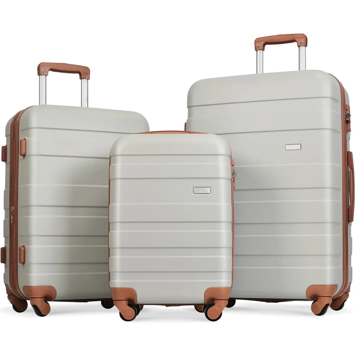 3pcs Clearance Luggage Hardside Lightweight Durable Suitcase sets Spinner Wheels Suitcase with TSA Lock 20''24''28''