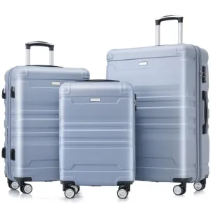 3PCS Expandable ABS Hardshell Suitcase Luggage Sets with TSA Lock,20"/24"/28"