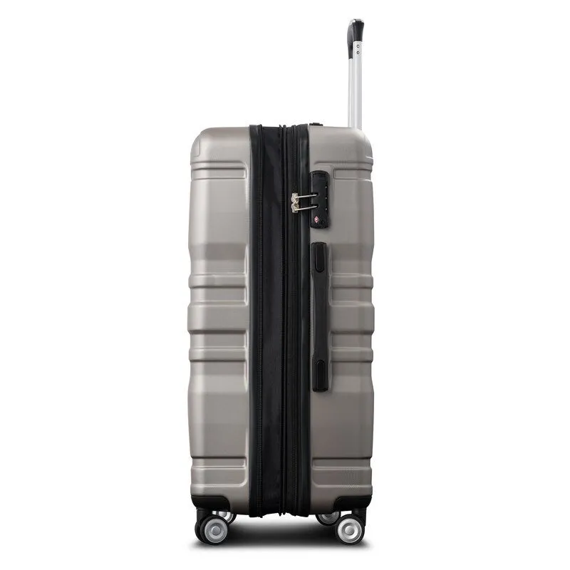 3PCS Expandable ABS Hardshell Suitcase Luggage Sets with TSA Lock,20"/24"/28"