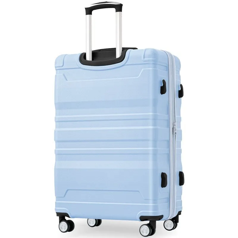 3PCS Expandable ABS Hardshell Suitcase Luggage Sets with TSA Lock,20"/24"/28"