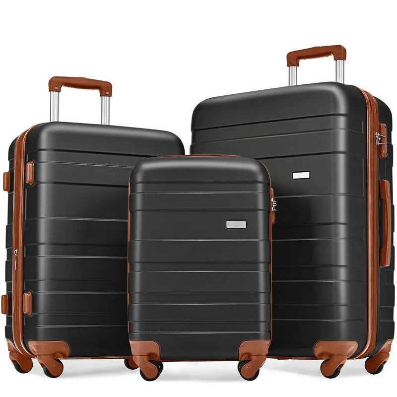 3PCS Expandable Luggage Sets ABS Hardshell Suitcase with TSA Lock and Spinner Wheels
