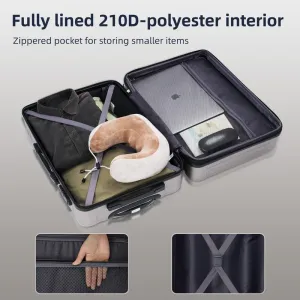 3pcs Expandable Suitcase Luggage Sets with Spinner Wheels and TSA Lock