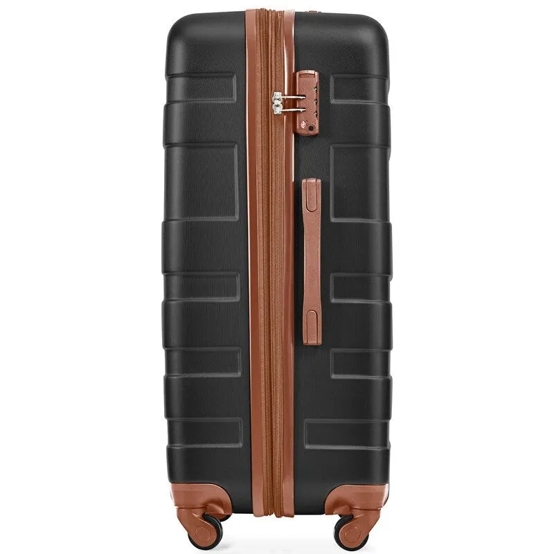 3pcs Expandable Suitcase Luggage Sets with Spinner Wheels and TSA Lock
