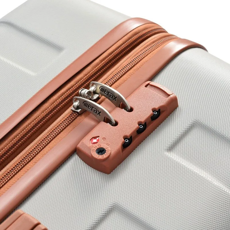 3pcs Light Grey Luggage Sets Lightweight Suitcase sets with TSA Lock
