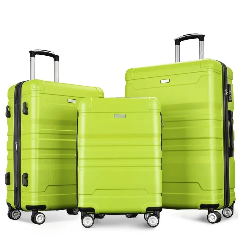 3PCS Luggage Sets Expandable ABS Suitcase with TSA Lock(20"/24"/28")