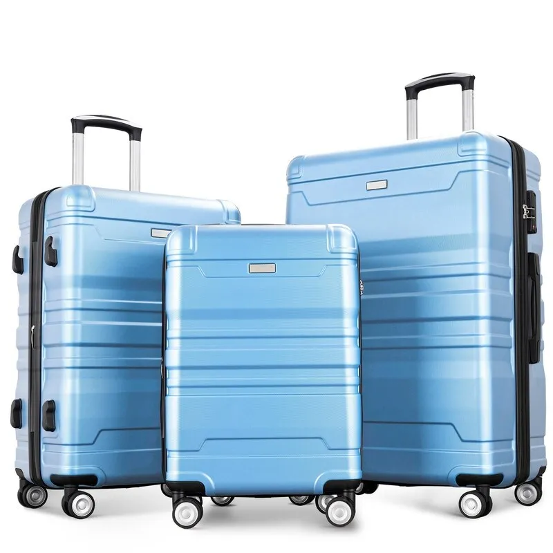 3PCS Luggage Sets Expandable ABS Suitcase with TSA Lock(20"/24"/28")