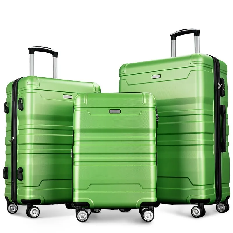 3PCS Luggage Sets Expandable ABS Suitcase with TSA Lock(20"/24"/28")