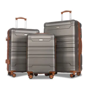 3PCS Luggage Sets Expandable ABS Suitcase with TSA Lock(20"/24"/28")