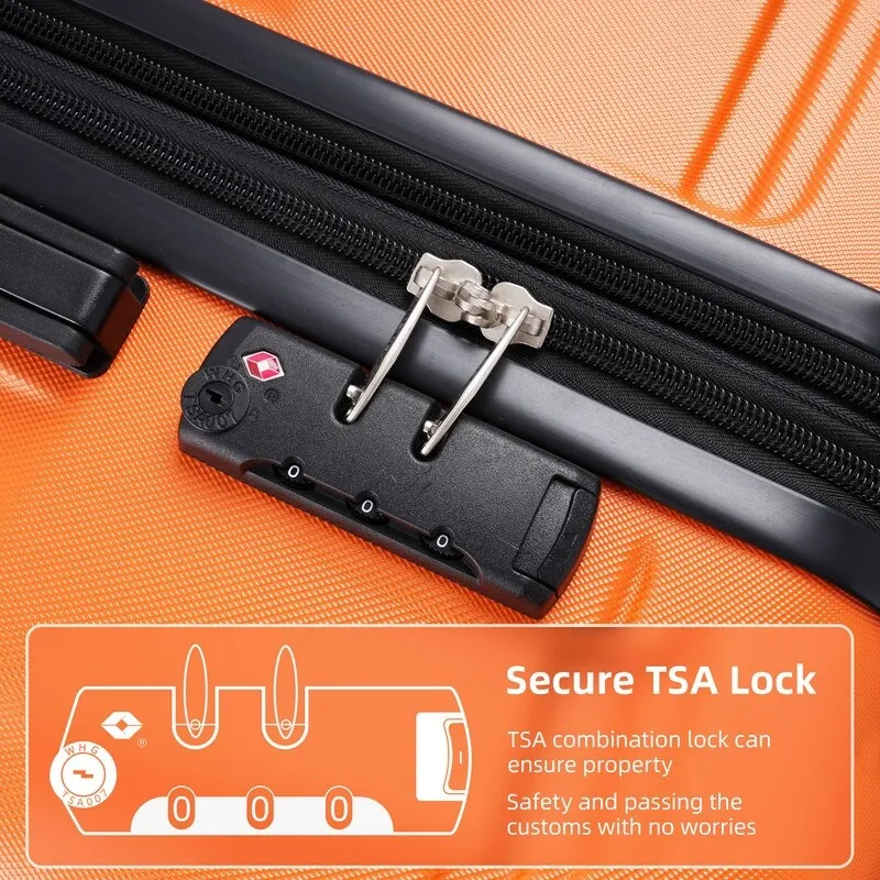 3PCS Luggage Sets Expandable ABS Suitcase with TSA Lock(20"/24"/28")