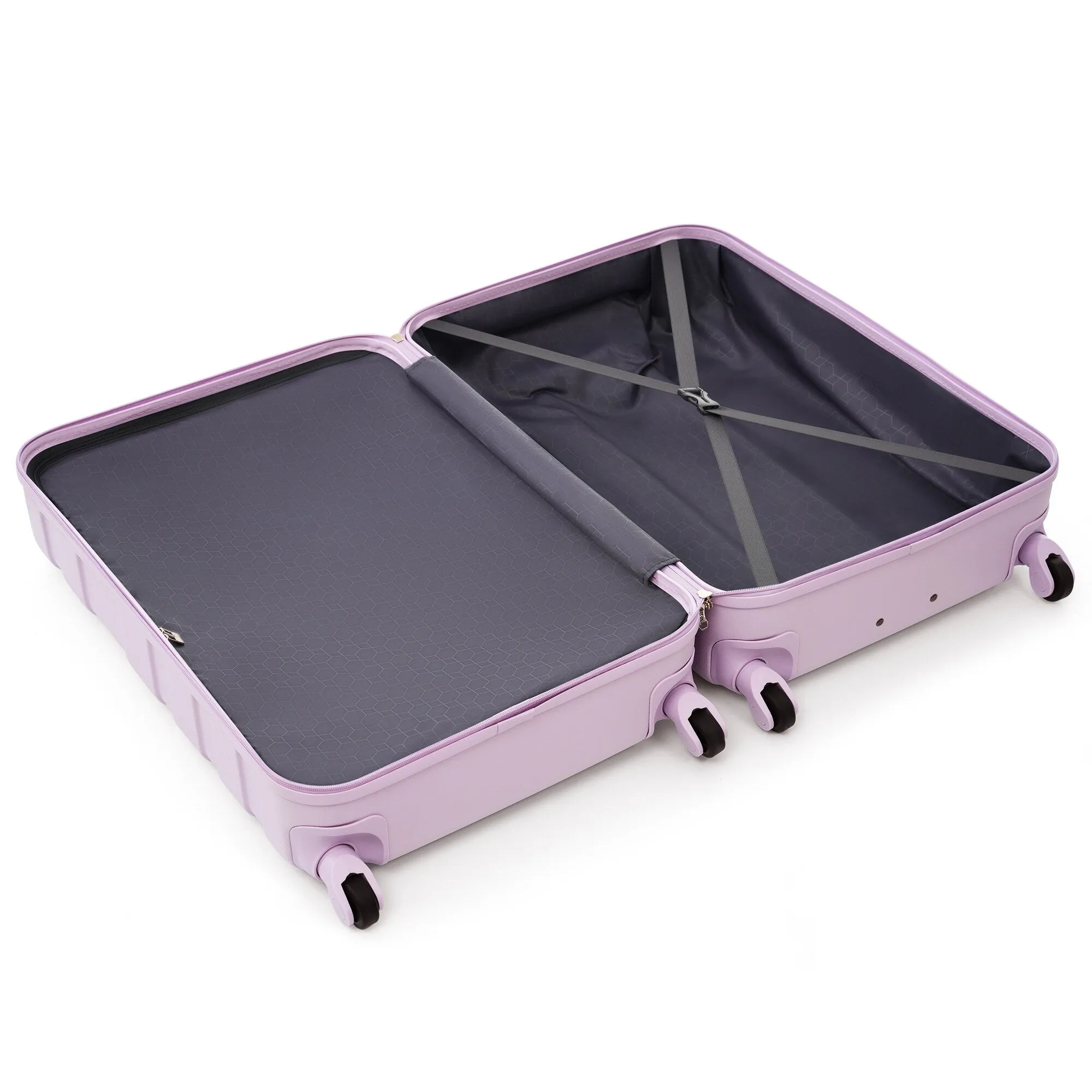 3pcs Luggage Sets with Adjustable Telescopic Handles and TSA Lock & Spinner Wheels (20'' 24'' 28'')