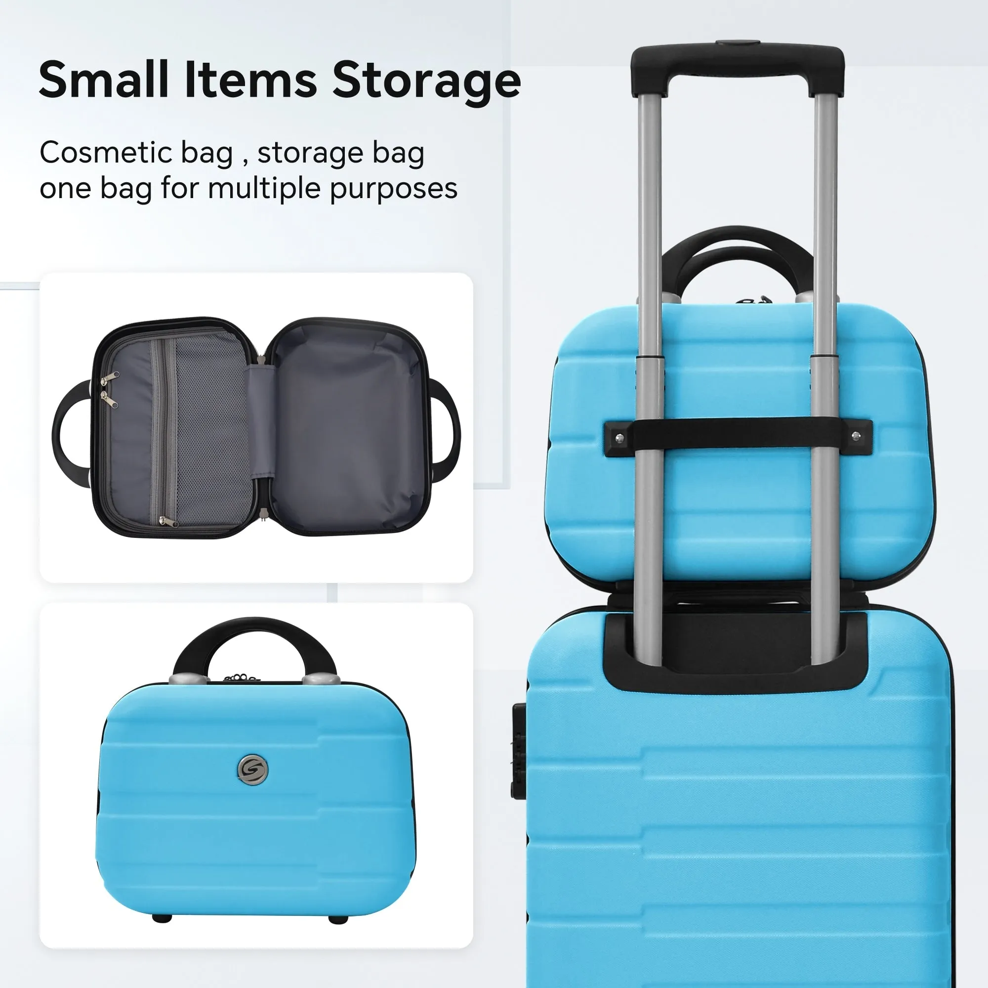 4 Piece Hard Shell Luggage Set,Carry on Suitcase with Spinner Wheels,Family Luggage Set(12/20/24/28in)