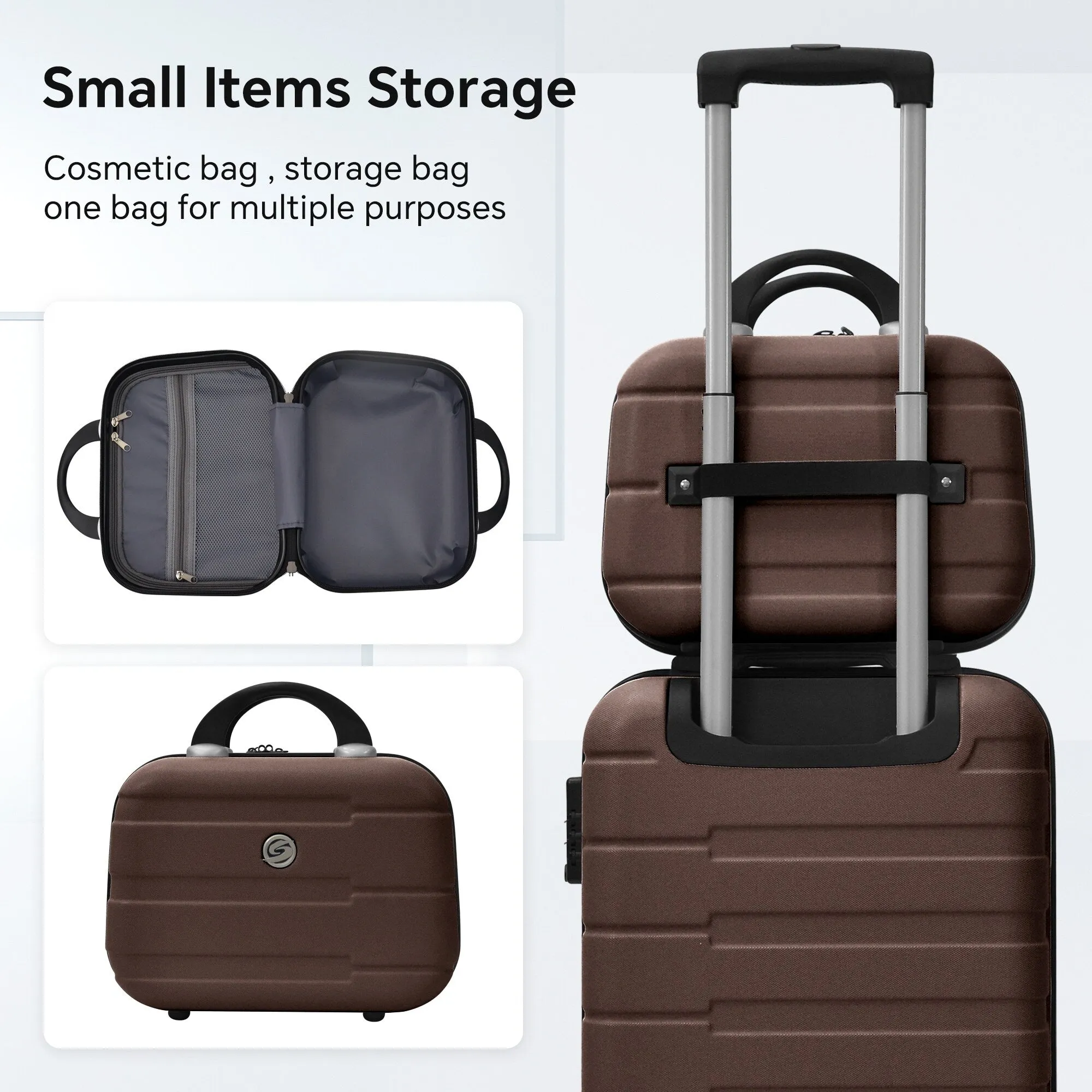 4 Piece Hard Shell Luggage Set,Carry on Suitcase with Spinner Wheels,Family Luggage Set(12/20/24/28in)