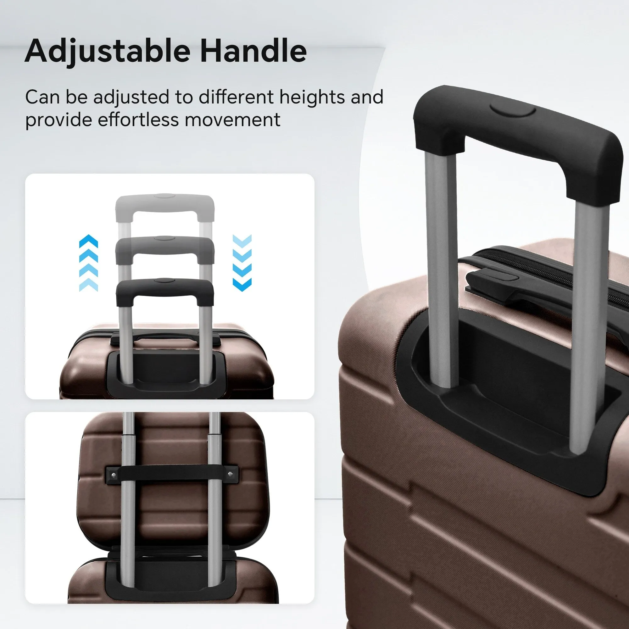 4 Piece Hard Shell Luggage Set,Carry on Suitcase with Spinner Wheels,Family Luggage Set(12/20/24/28in)