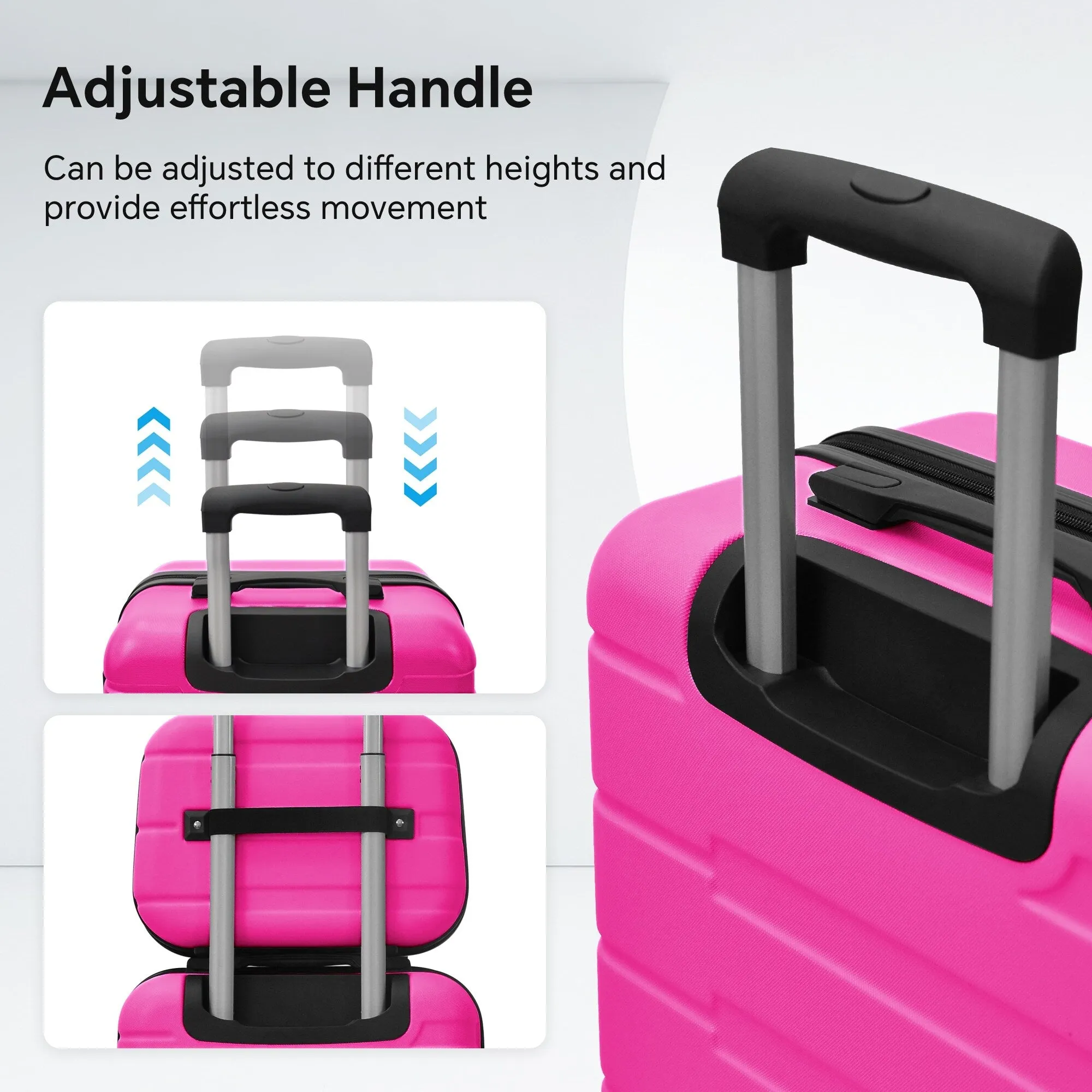 4 Piece Hard Shell Luggage Set,Carry on Suitcase with Spinner Wheels,Family Luggage Set(12/20/24/28in)