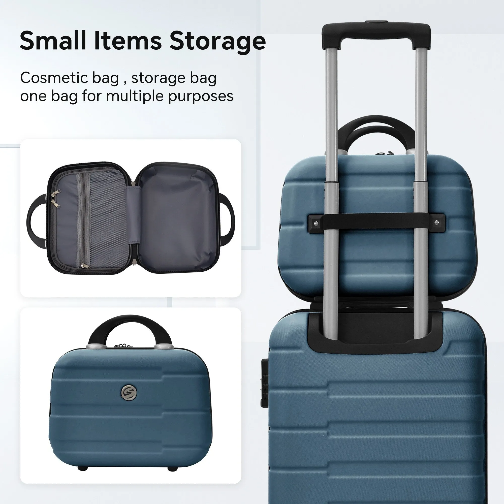 4 Piece Hard Shell Luggage Set,Carry on Suitcase with Spinner Wheels,Family Luggage Set(12/20/24/28in)
