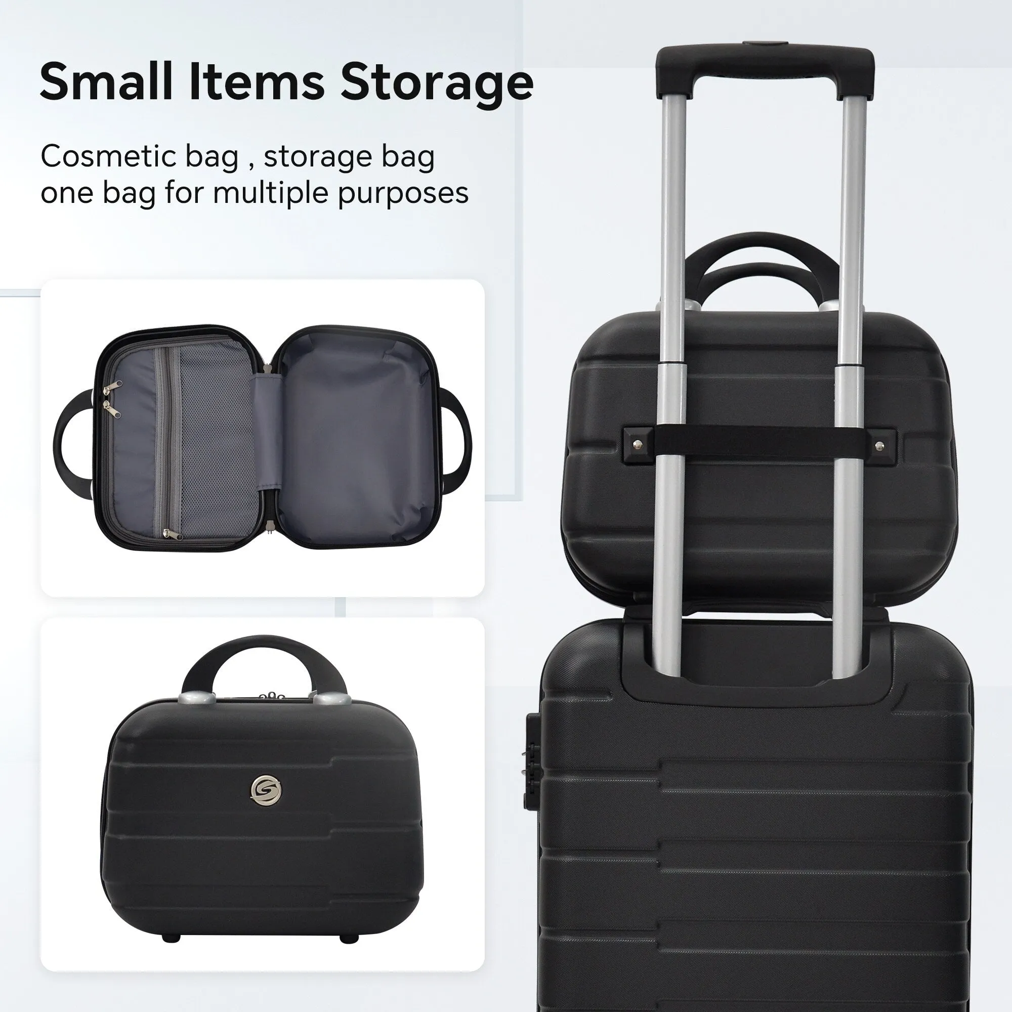 4 Piece Hard Shell Luggage Set,Carry on Suitcase with Spinner Wheels,Family Luggage Set(12/20/24/28in)