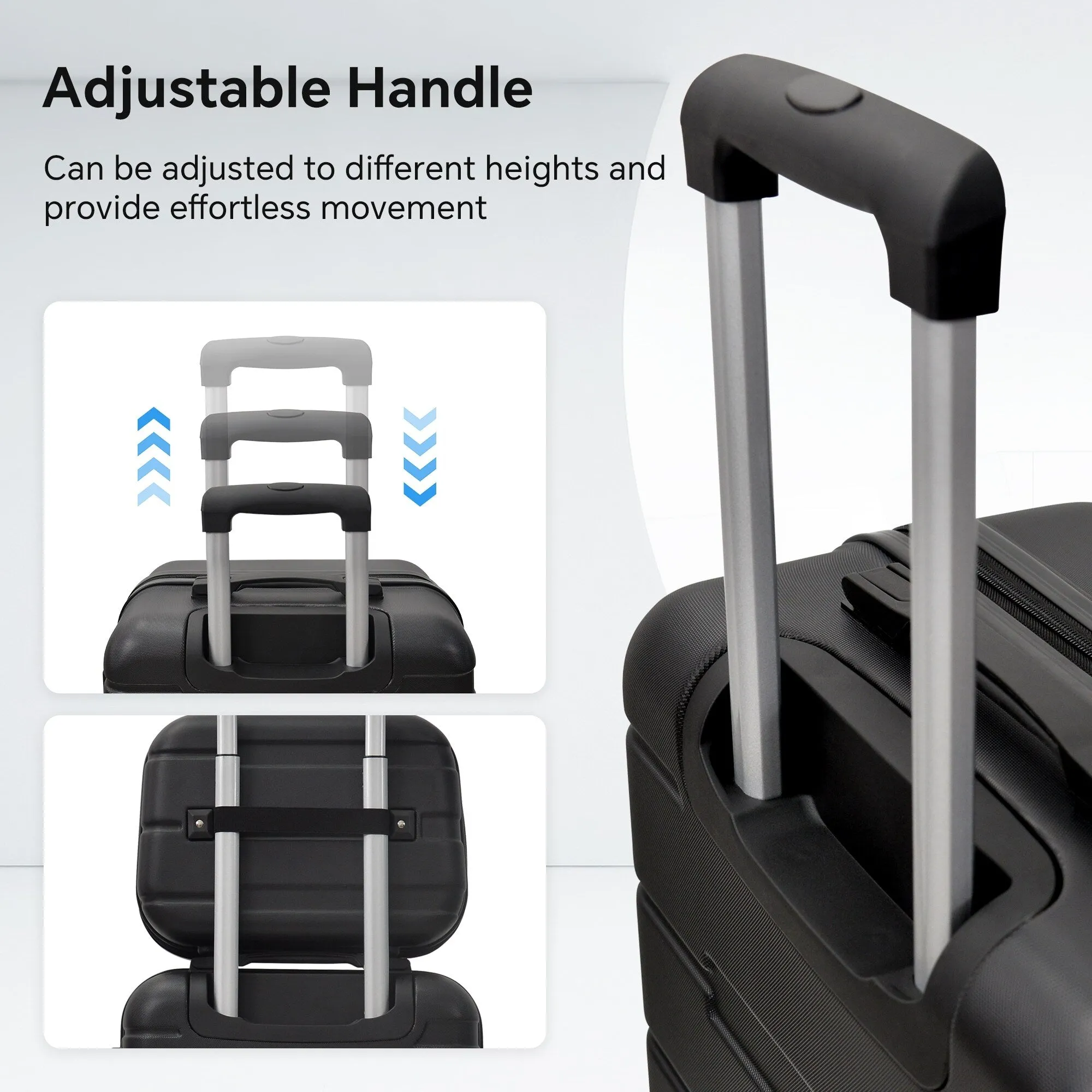 4 Piece Hard Shell Luggage Set,Carry on Suitcase with Spinner Wheels,Family Luggage Set(12/20/24/28in)