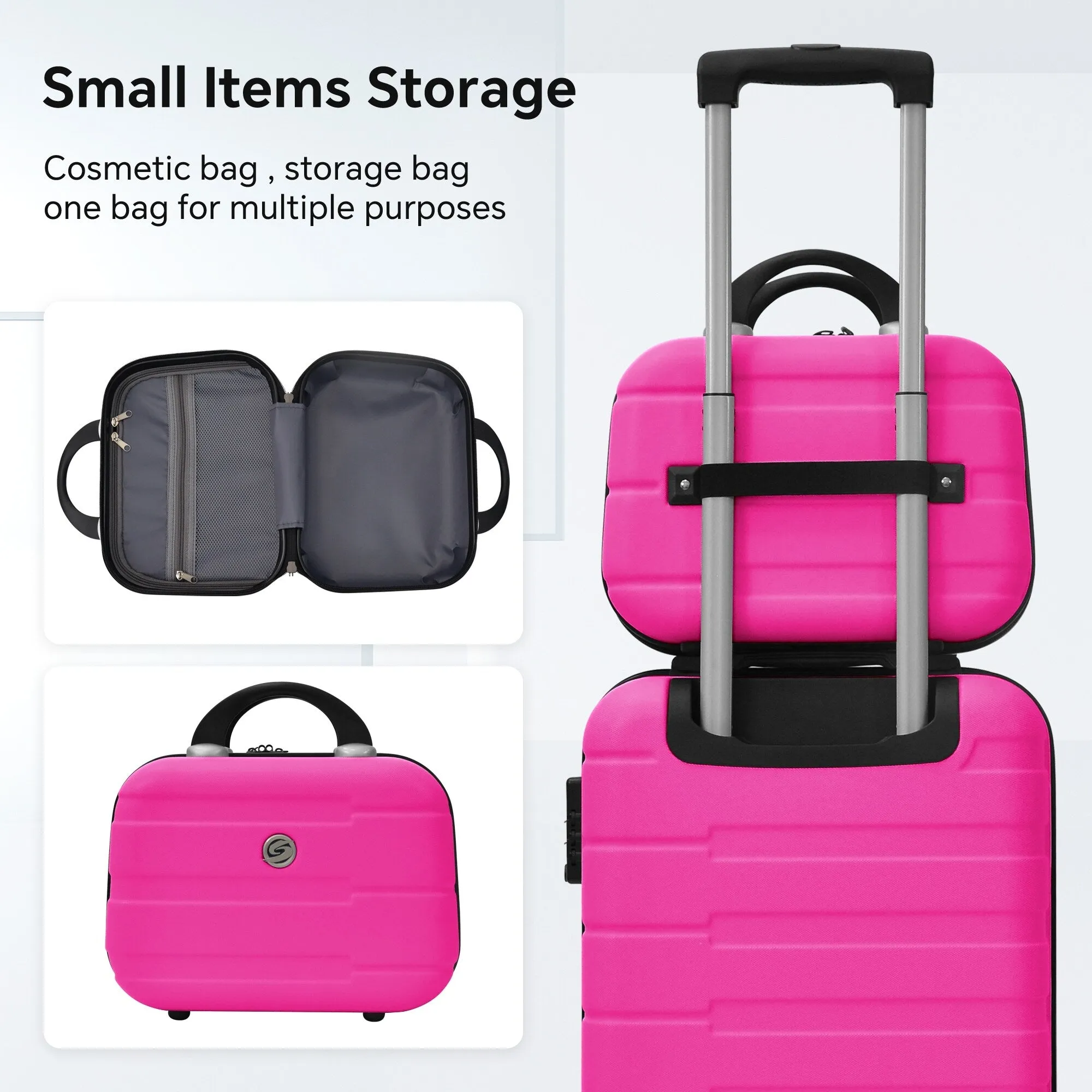 4 Piece Hard Shell Luggage Set,Carry on Suitcase with Spinner Wheels,Family Luggage Set(12/20/24/28in)