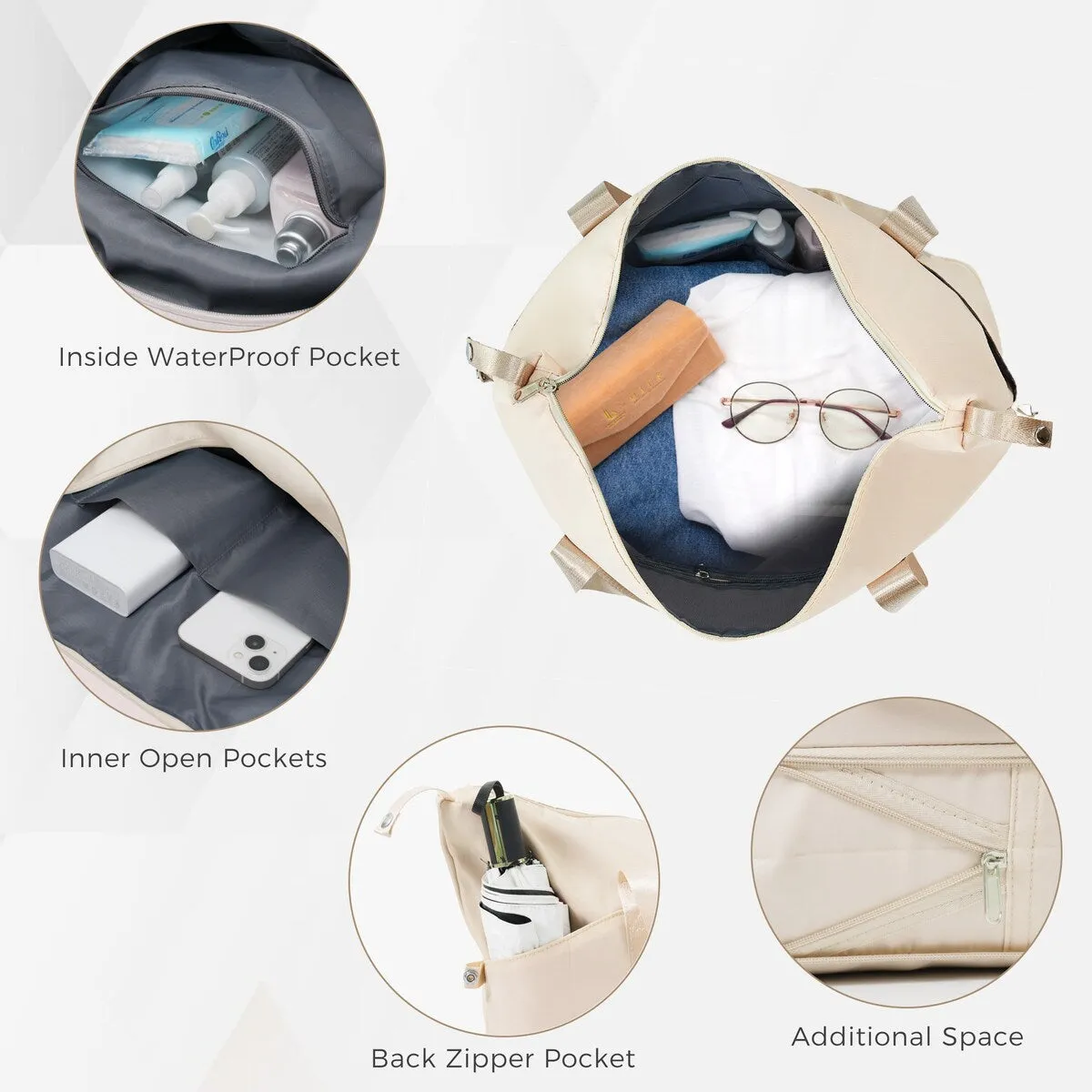 4 Piece Luggage Sets with Travel Bag by Harper&Bright Designs