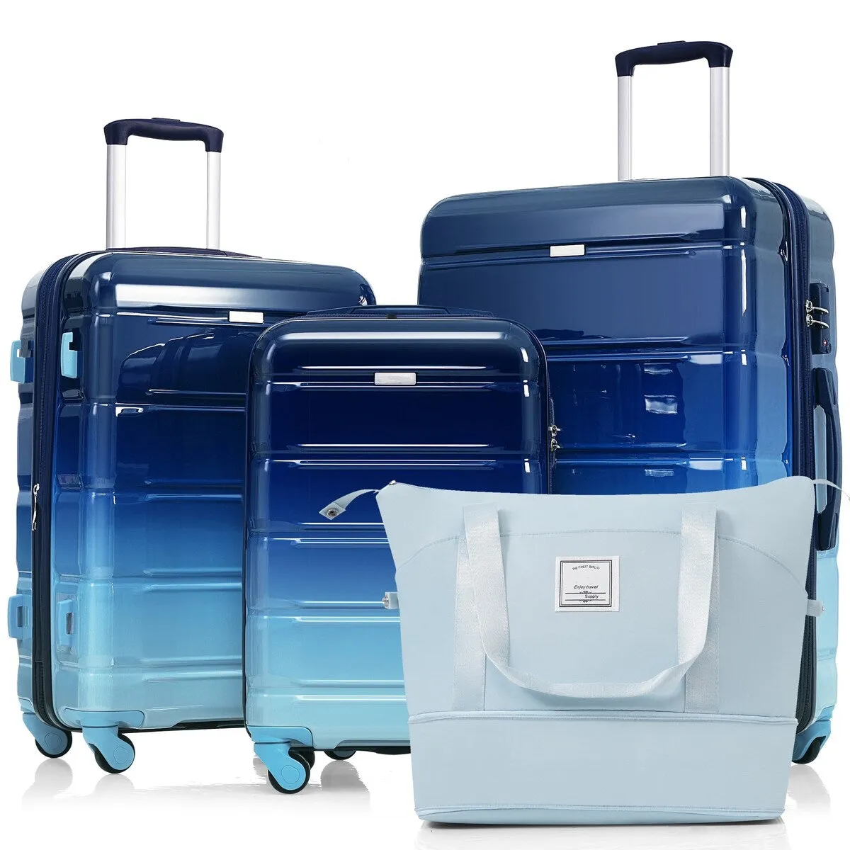 4 Piece Luggage Sets with Travel Bag by Harper&Bright Designs