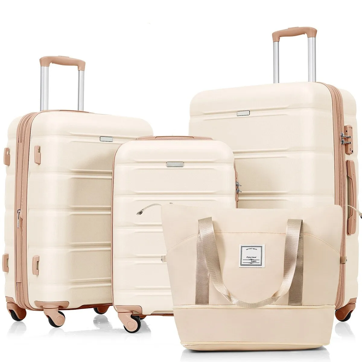4 Piece Luggage Sets with Travel Bag by Harper&Bright Designs