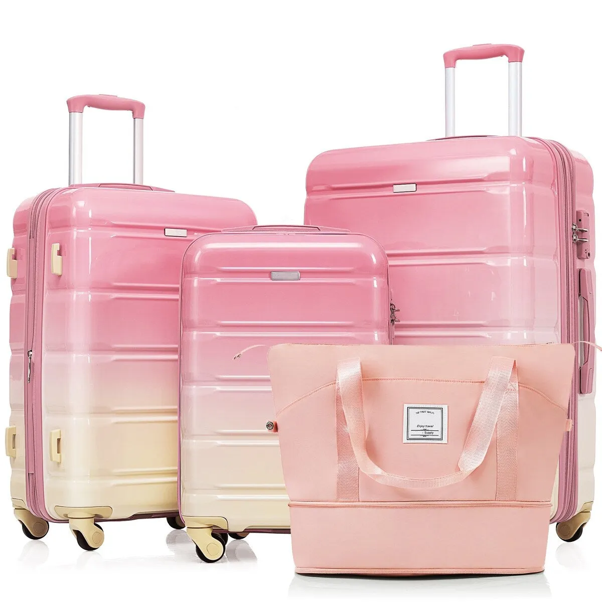 4 Piece Luggage Sets with Travel Bag by Harper&Bright Designs