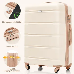 4 Piece Luggage Sets with Travel Bag by Harper&Bright Designs