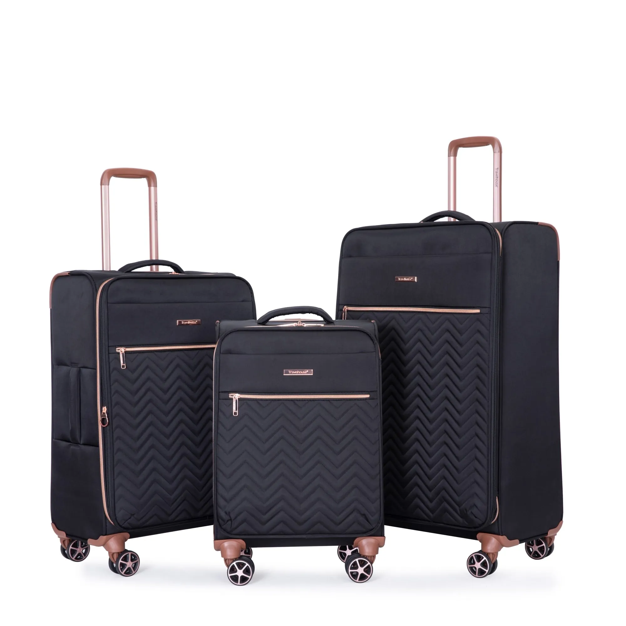 4-Piece Set (16/20/24/28) ,Softshell Suitcase Spinner Wheels Terylene Lightweight Luggage Sets