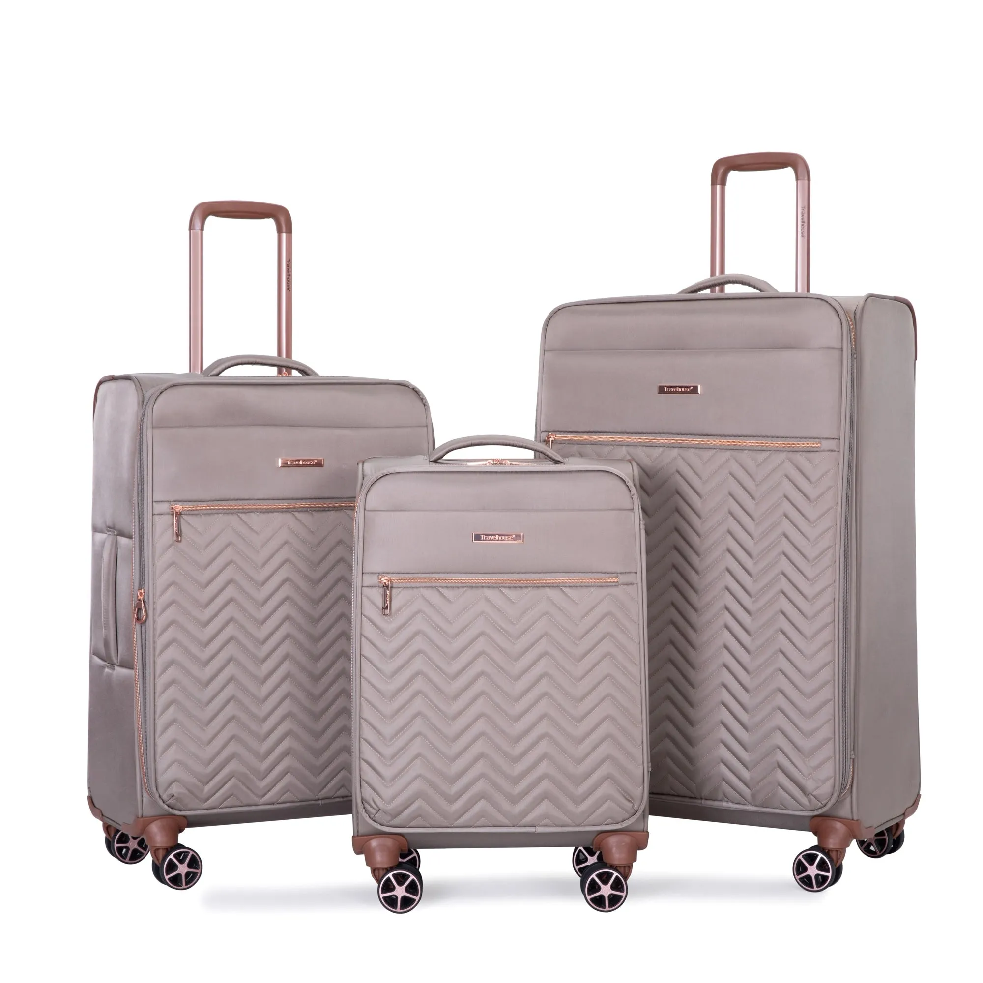 4-Piece Set (16/20/24/28) ,Softshell Suitcase Spinner Wheels Terylene Lightweight Luggage Sets
