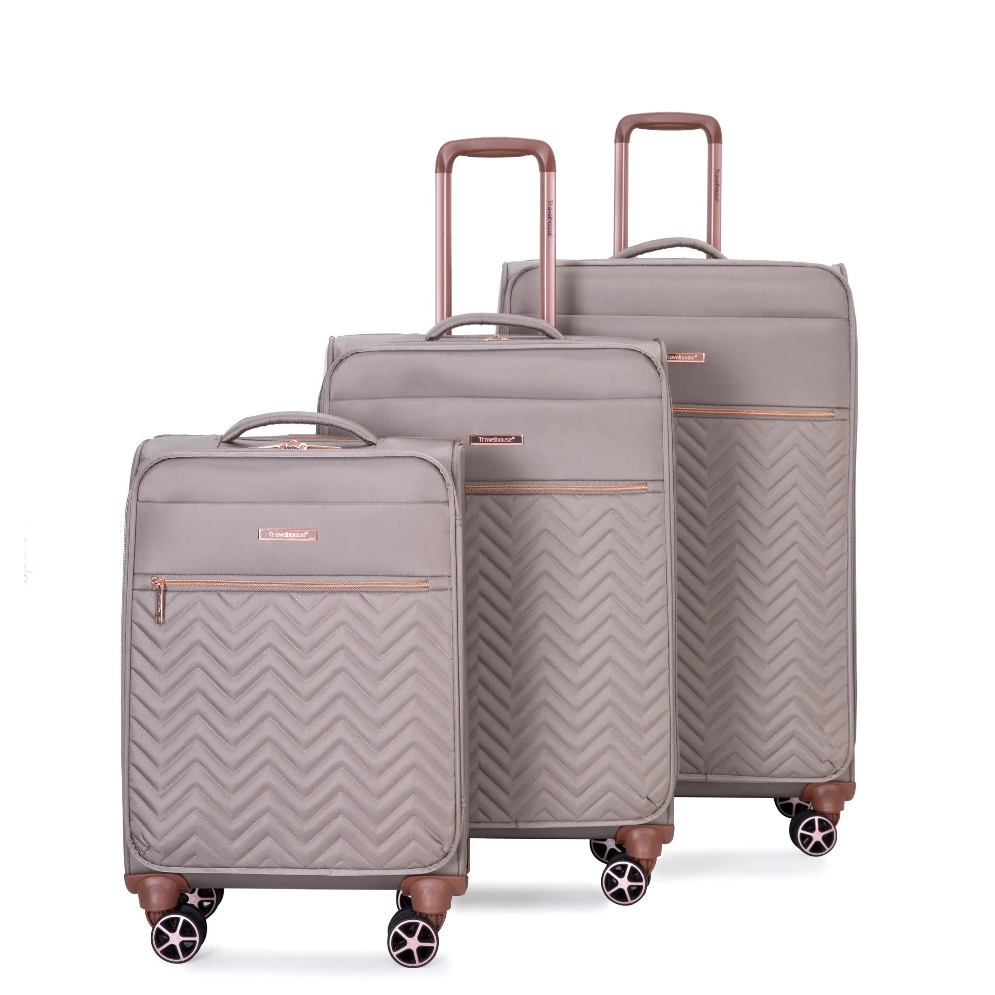 4-Piece Set (16/20/24/28) ,Softshell Suitcase Spinner Wheels Terylene Lightweight Luggage Sets