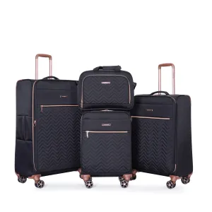 4-Piece Set (16/20/24/28) ,Softshell Suitcase Spinner Wheels Terylene Lightweight Luggage Sets