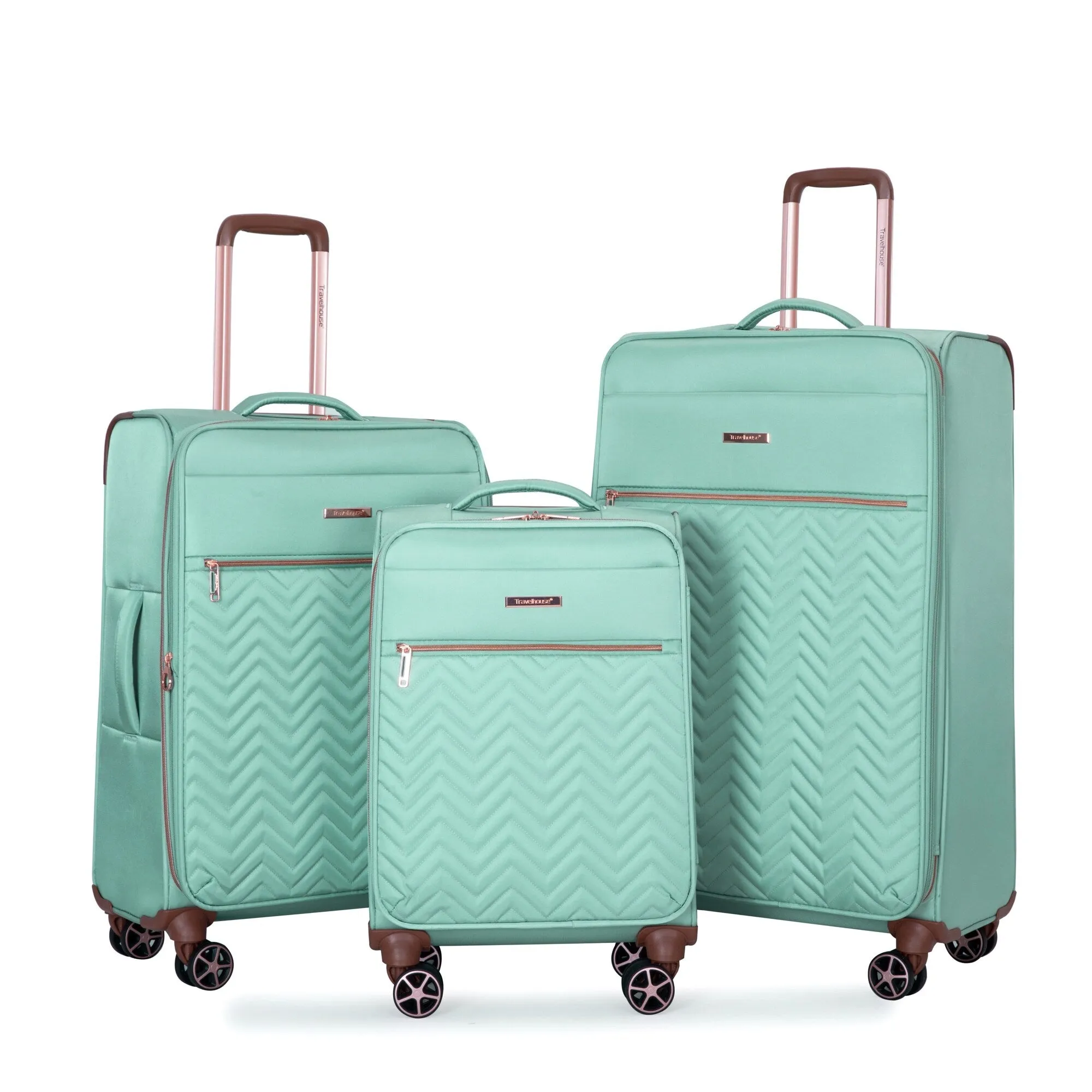 4-Piece Set (16/20/24/28) ,Softshell Suitcase Spinner Wheels Terylene Lightweight Luggage Sets