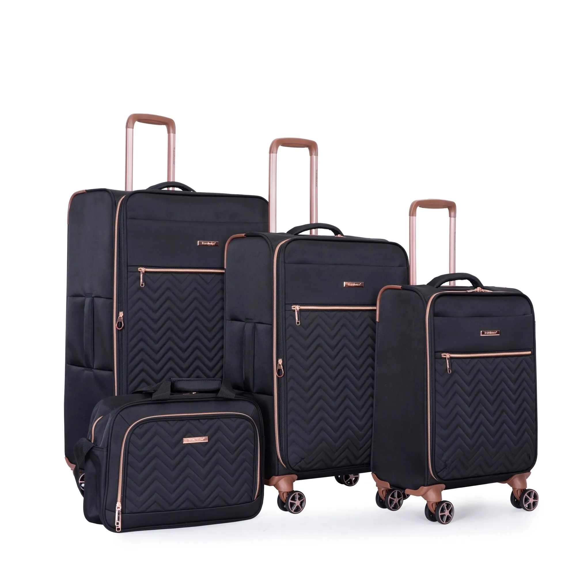 4-Piece Set (16/20/24/28) ,Softshell Suitcase Spinner Wheels Terylene Lightweight Luggage Sets