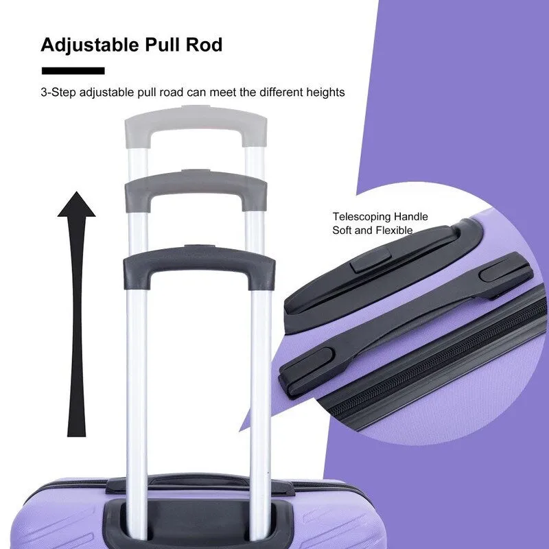 4PCS ABS Lightweight Suitcase Luggage Set with Rotating Wheels,24" and 28" with TSA Lock