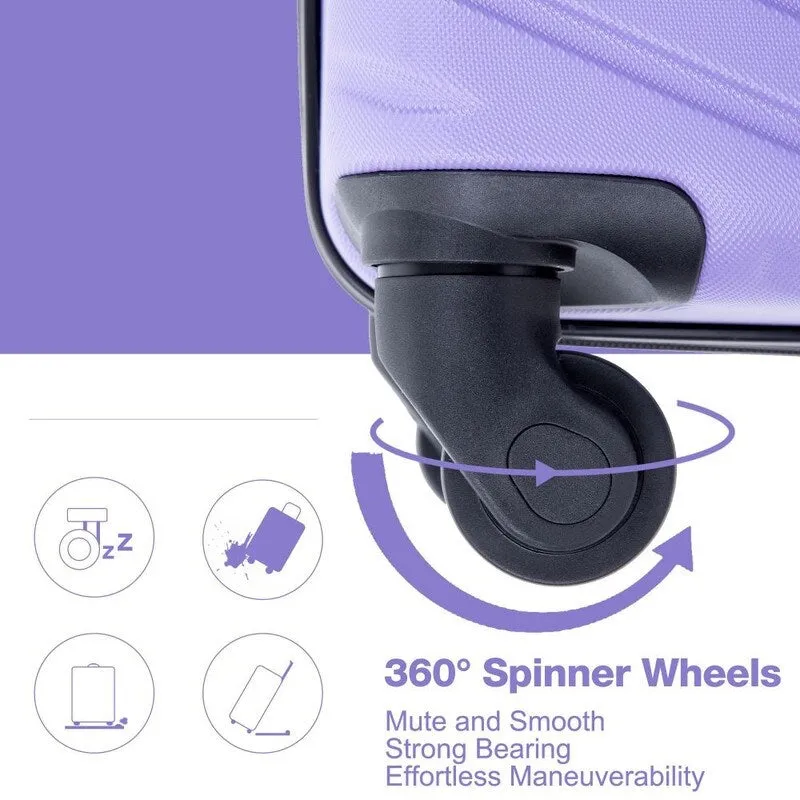 4PCS ABS Lightweight Suitcase Luggage Set with Rotating Wheels,24" and 28" with TSA Lock