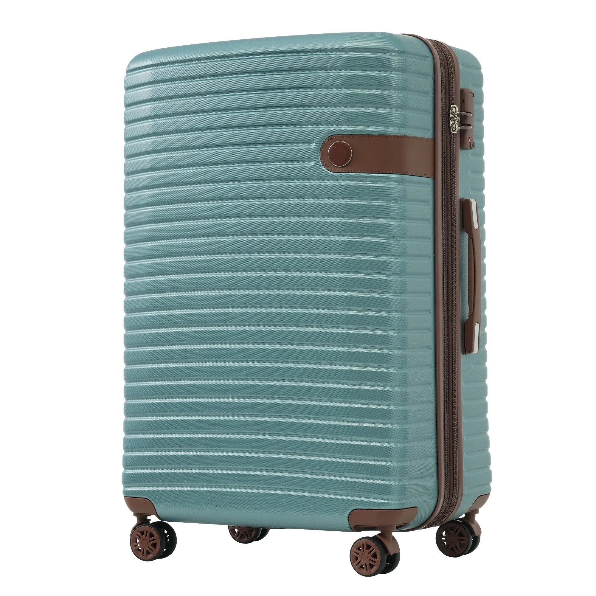 ABS Expandable Luggage with 4 Packing Cubes and TSA Lock, 4 Piece Luggage Set with Spinner Wheels for Men Women (16/20/24/28)