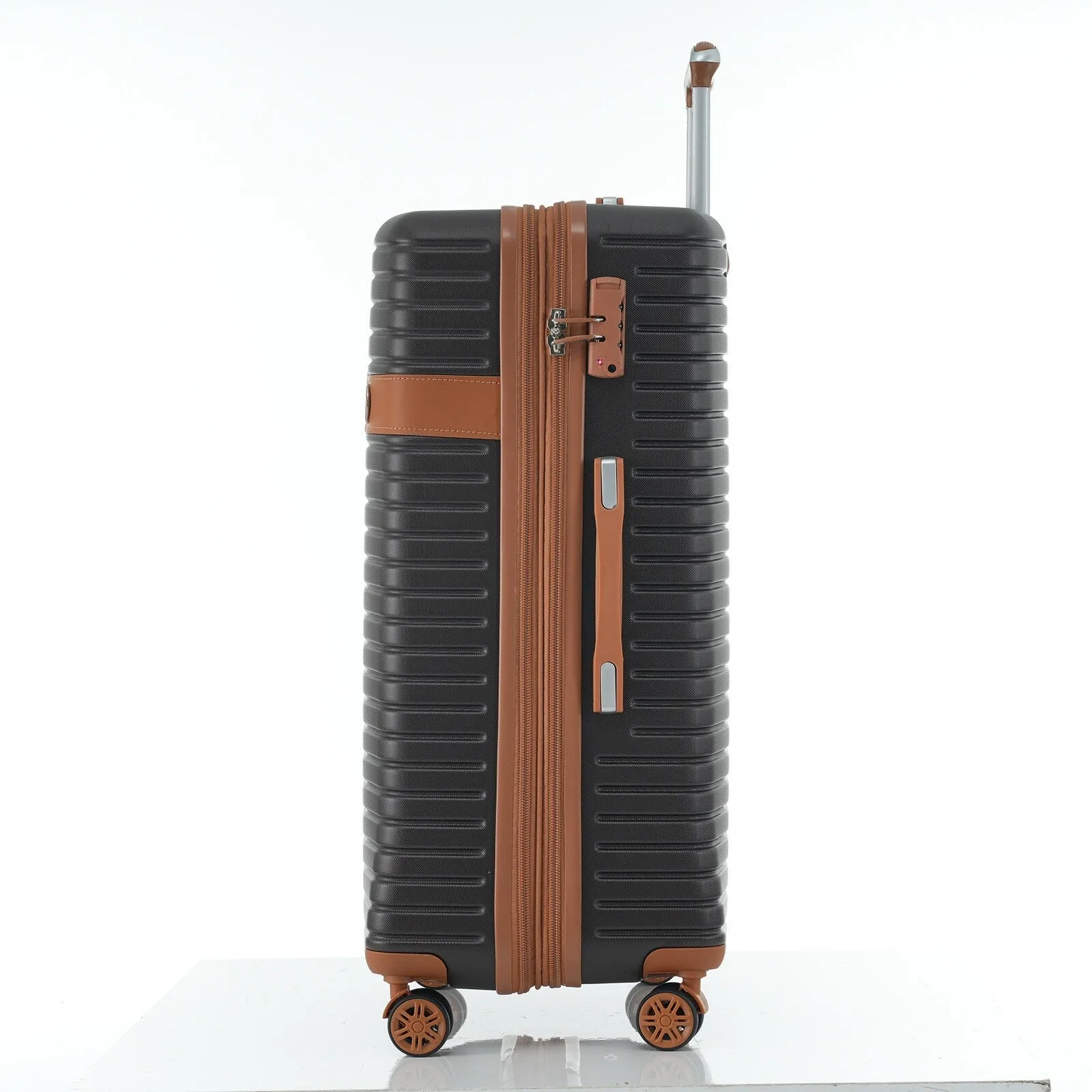ABS Expandable Luggage with 4 Packing Cubes and TSA Lock, 4 Piece Luggage Set with Spinner Wheels for Men Women (16/20/24/28)