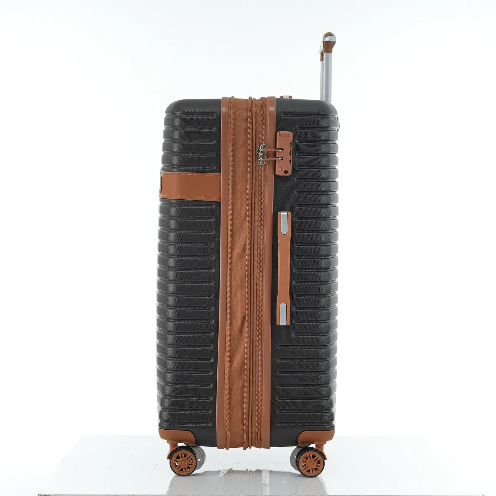 ABS Expandable Luggage with 4 Packing Cubes and TSA Lock, 4 Piece Luggage Set with Spinner Wheels for Men Women (16/20/24/28)