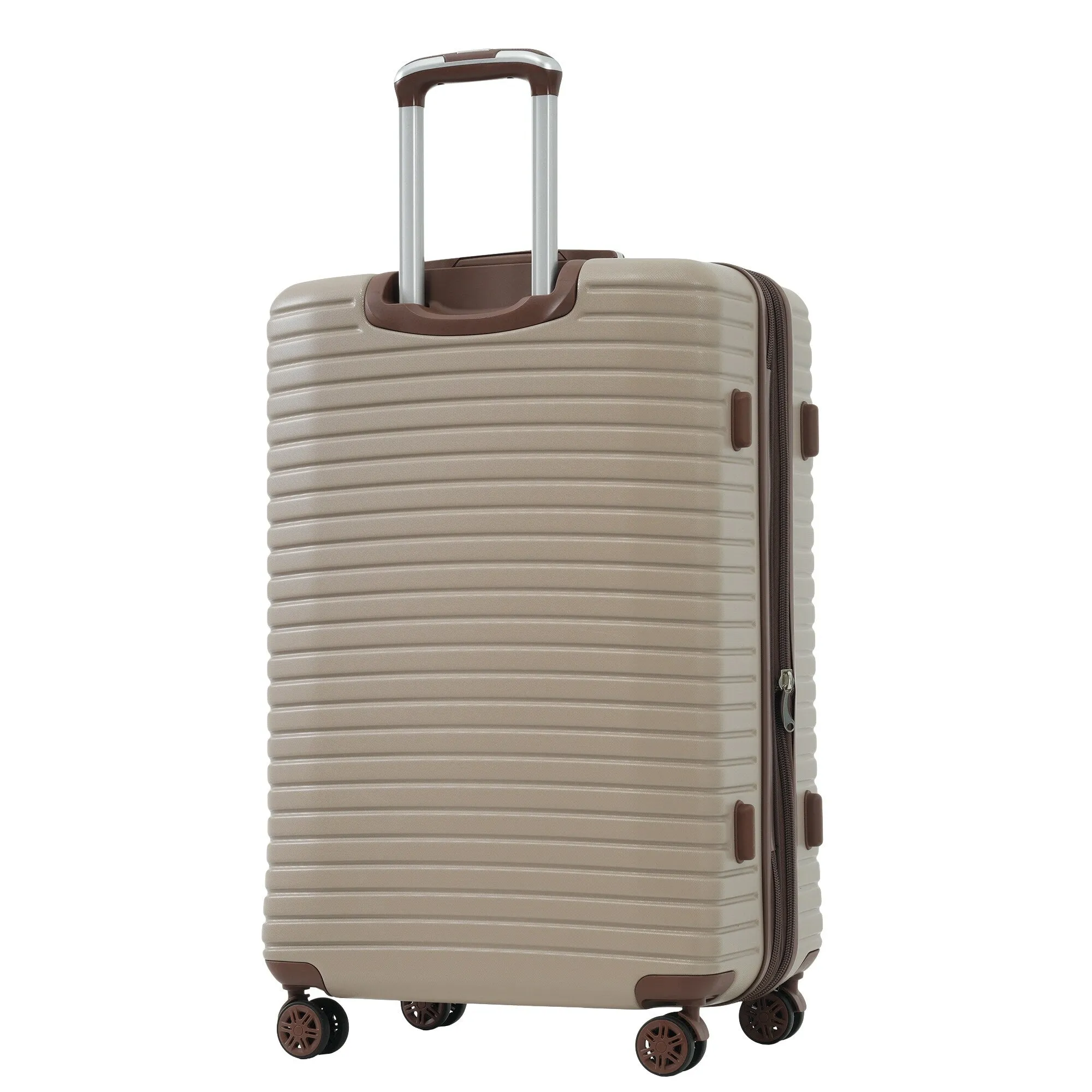 ABS Expandable Luggage with 4 Packing Cubes and TSA Lock, 4 Piece Luggage Set with Spinner Wheels for Men Women (16/20/24/28)