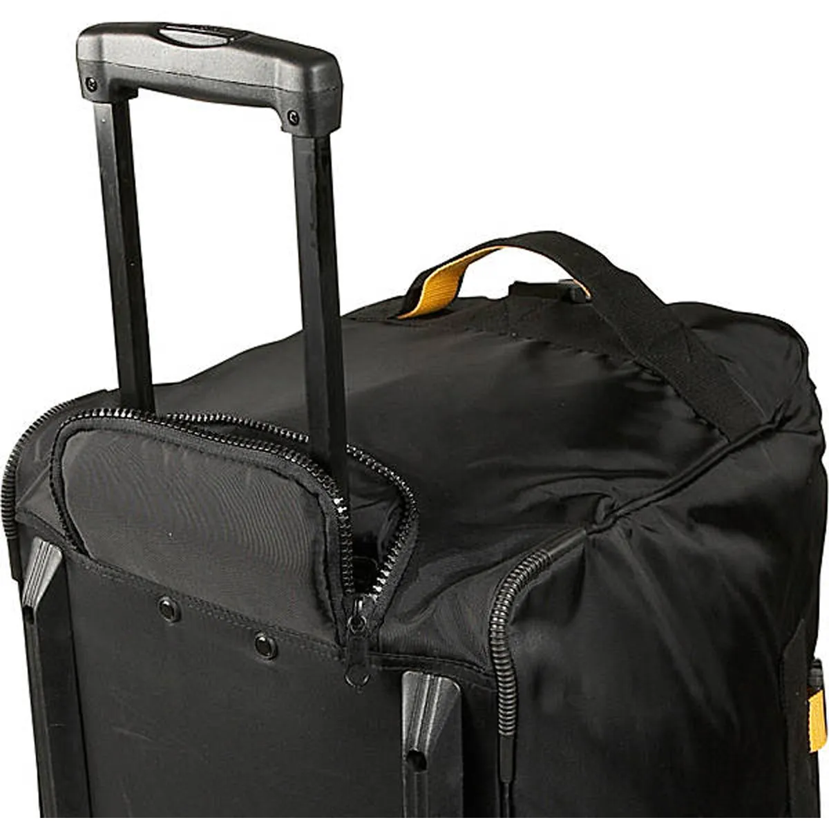 A.SAKS Rolling Trolley Duffel Bag 25-Inch Medium Check-In, Expandable with 2-Wheels and Telescoping Handle