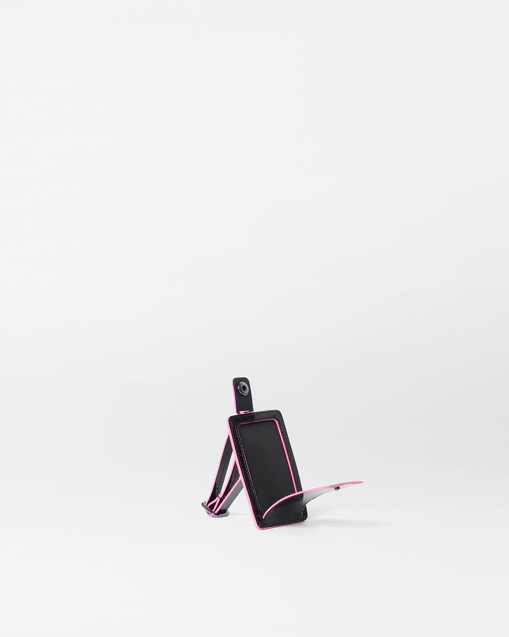 Black Leather Luggage Tag