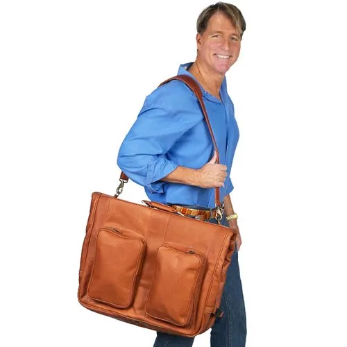 Claire Chase Classic Leather Garment Bag