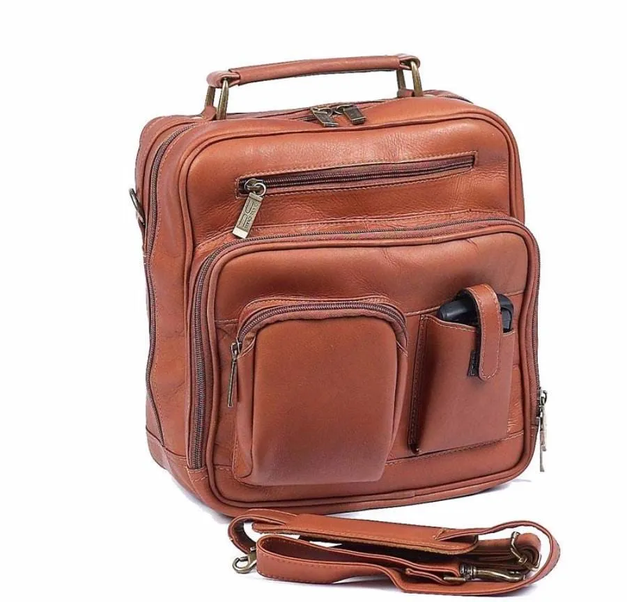 Claire Chase Jumbo Leather Man Bag