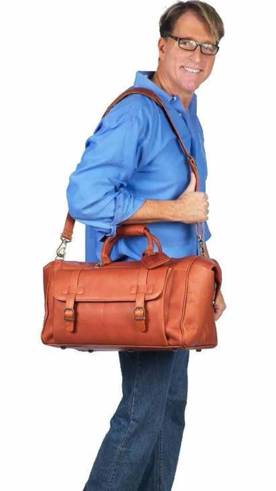 Claire Chase Millionaires Leather Duffel