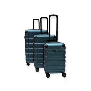 Classic Collection Turquoise Luggage 3 Piece Set (20/26/30") Suitcase Lock Spinner