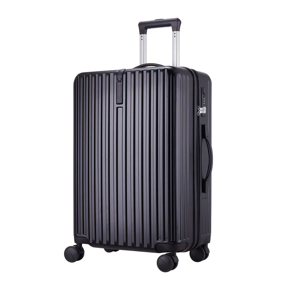 Claxton Structured Zipper Spinner Luggage with Bag Hook 24" Medium
