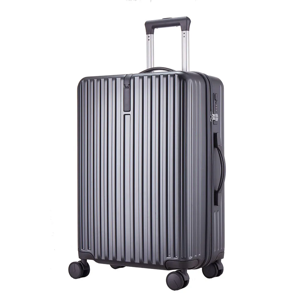 Claxton Structured Zipper Spinner Luggage with Bag Hook 24" Medium