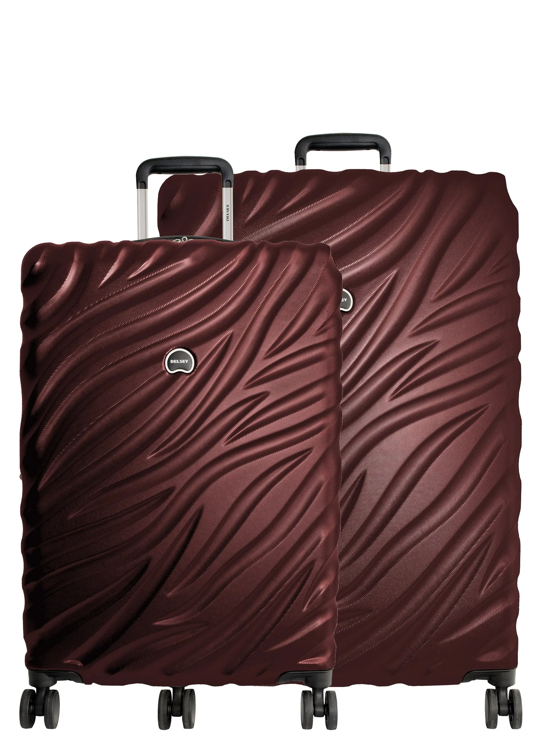 DELSEY Paris Alexis Lightweight Set 2 Piece, Double Wheel Hardshell Suitcases, Expandable Spinner Suitcase with TSA Lock and Carry On