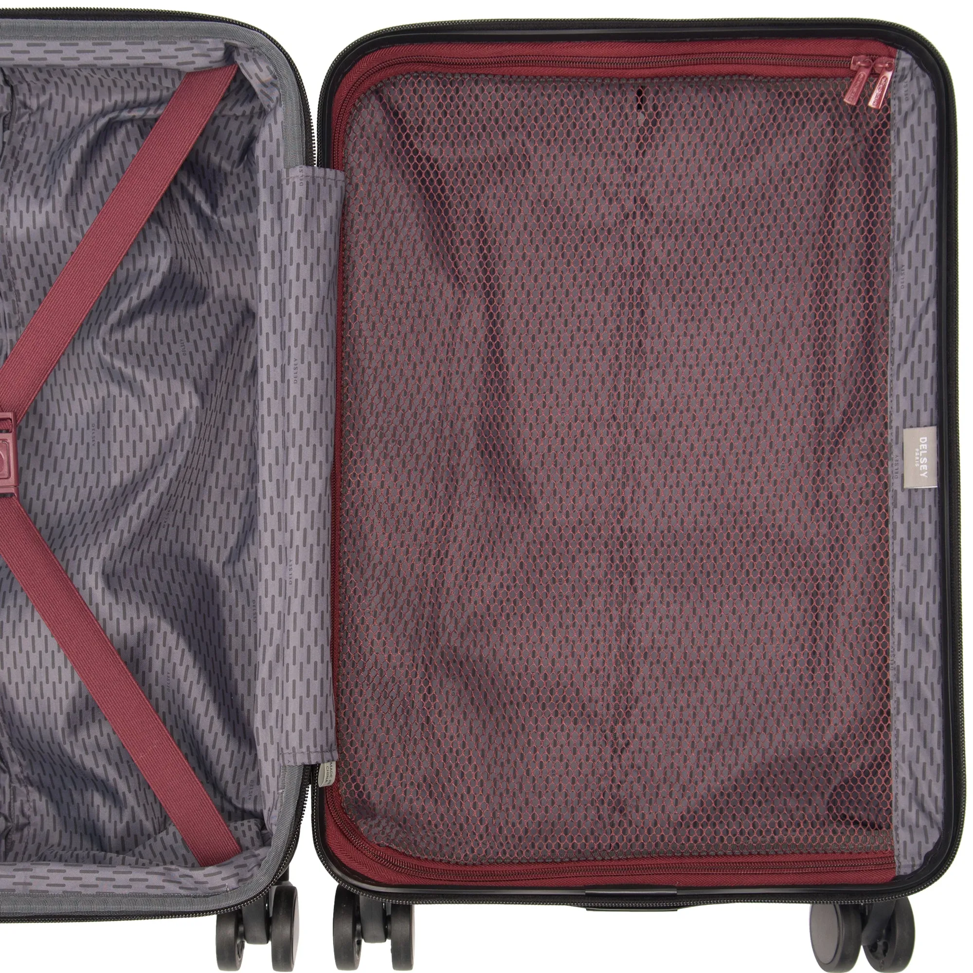 DELSEY Paris Alexis Lightweight Set 2 Piece, Double Wheel Hardshell Suitcases, Expandable Spinner Suitcase with TSA Lock and Carry On
