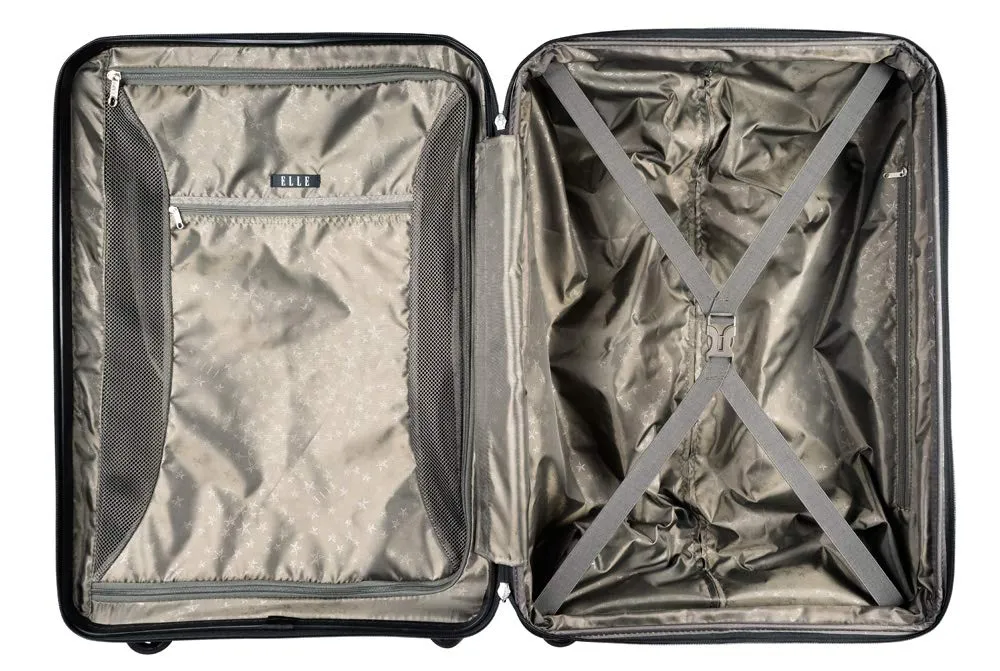 Elle Uptown Expandable 3 Piece Spinner Luggage Set (20",25",29)
